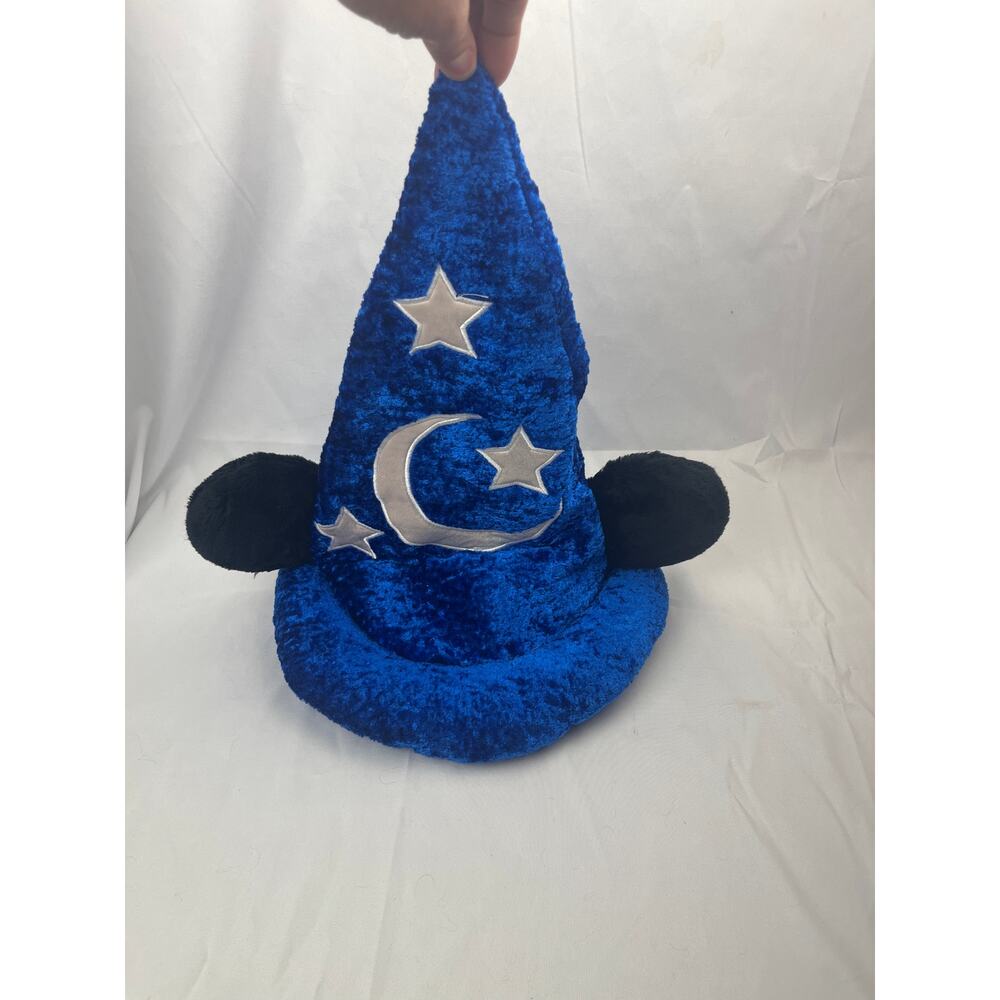 Disney Parks Mickey Mouse Fantasia Wizard Plush Hat with Ears - Magical Fun!